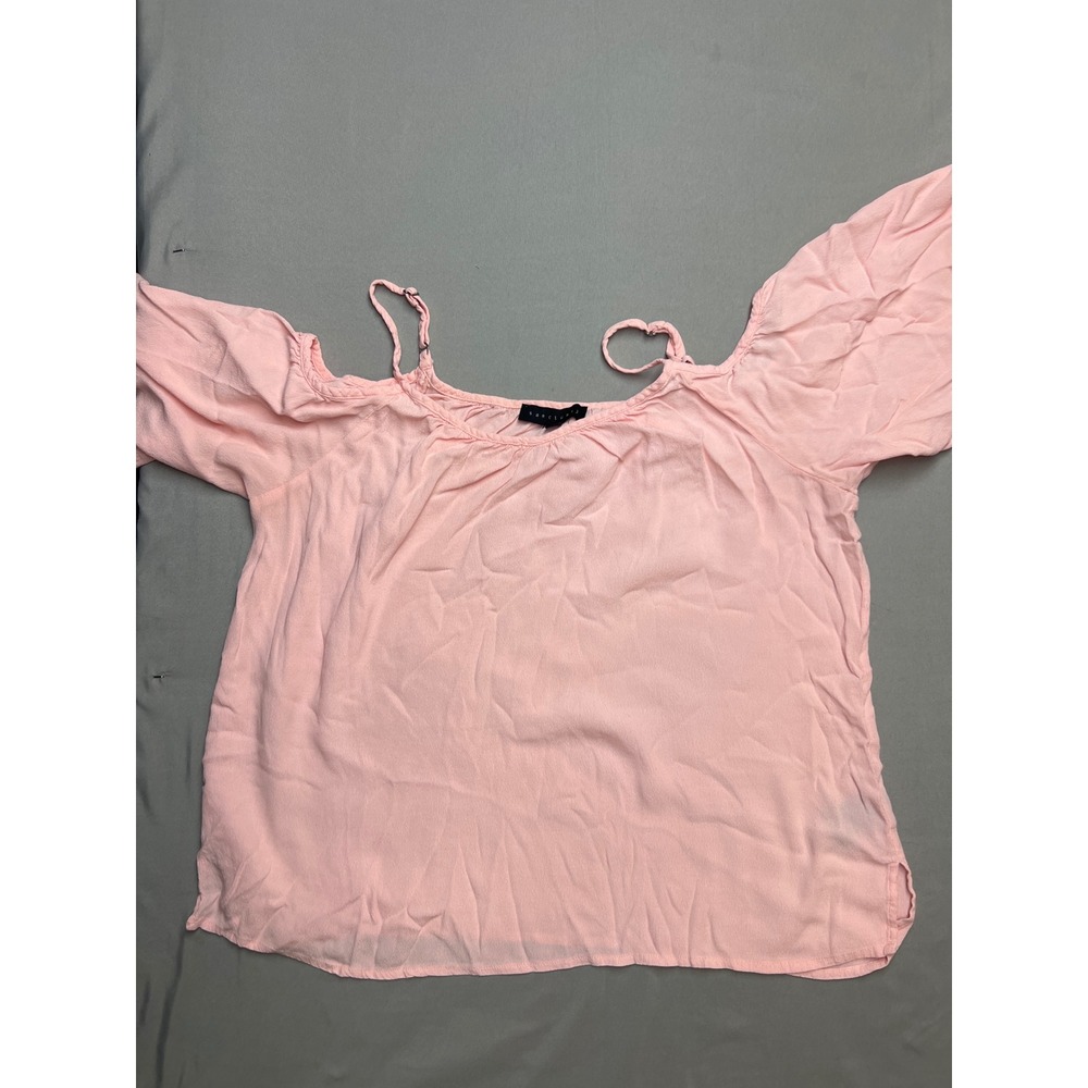 Sanctuary Pink Cold Shoulder Blouse Viscose Top B0664-WRC Pink Medium